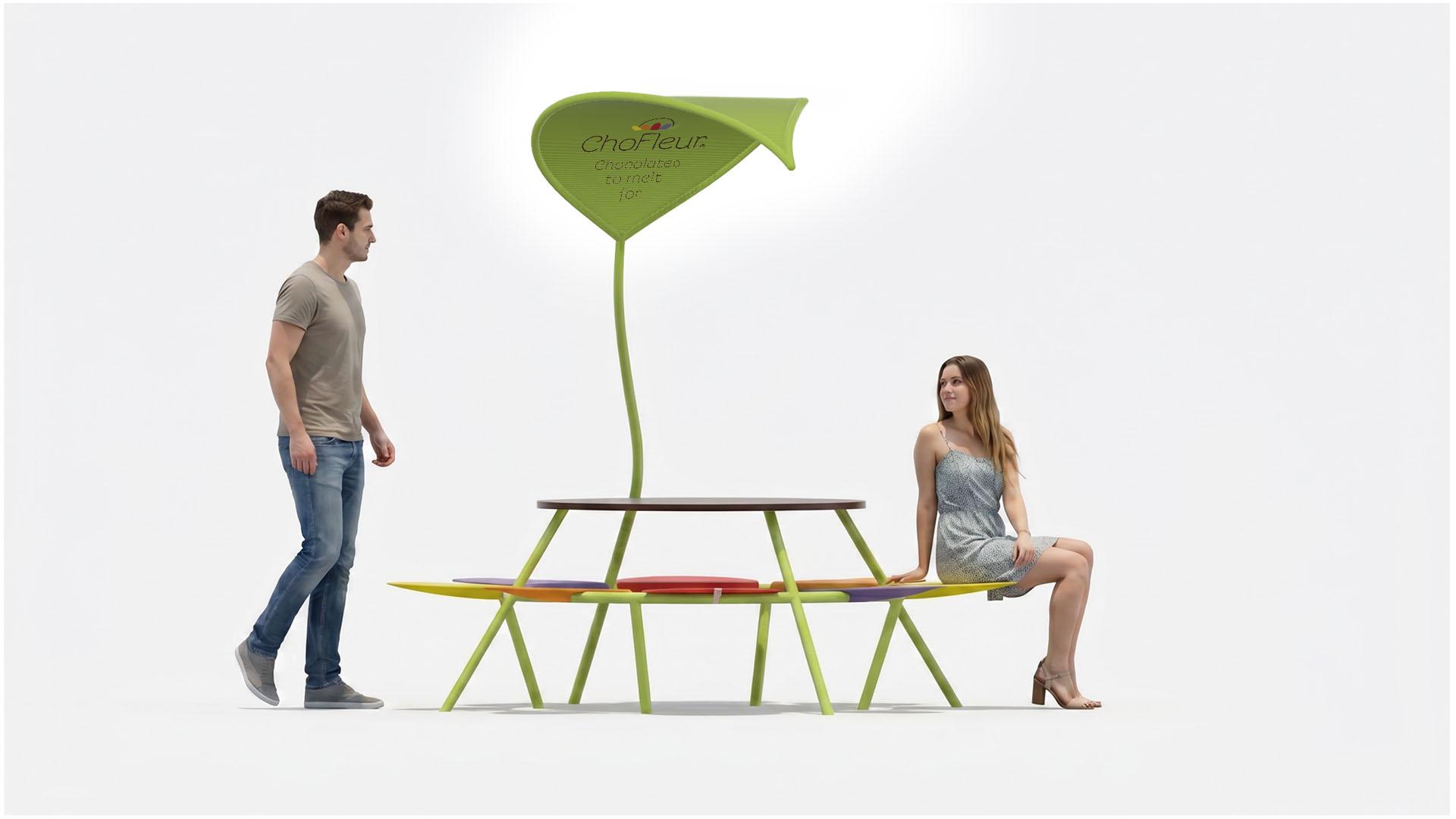 ChoFleur - Ontwerp Picknicktafel voor winkelpunt